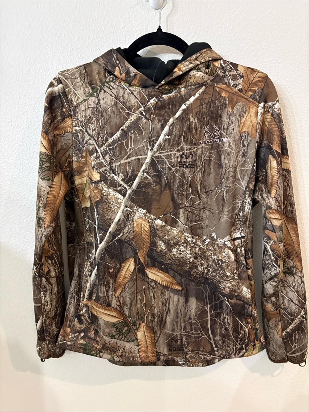 Realtree Women’s Camo Hoodie - Brown Woodland size Small